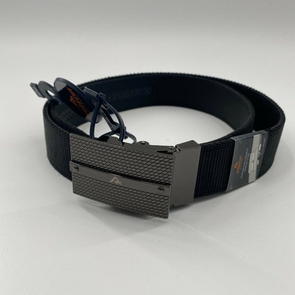 Ridgecut Men's Nylon Web Ratchet Belt Black sz L/38-40 Gunmetal Finish 2776-001 - Picture 3 of 8